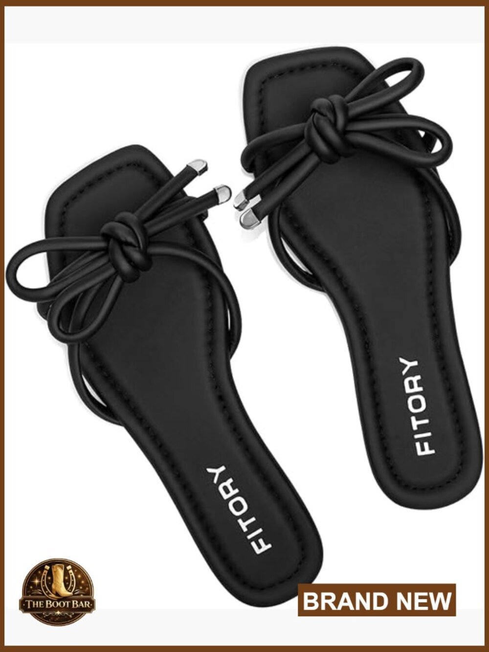 Women's Flat Square Toe Thong Slide Sandals Summer